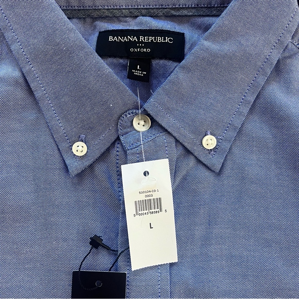 Banana Republic Light Blue Casual Button-Down Shirt Size L - Picture 3 of 6